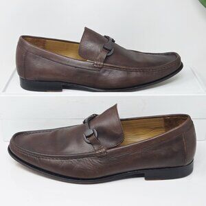 Magli Brown Leather Horsebit Loafers Mens 11.5 M Brazil Slip On Dressy Office